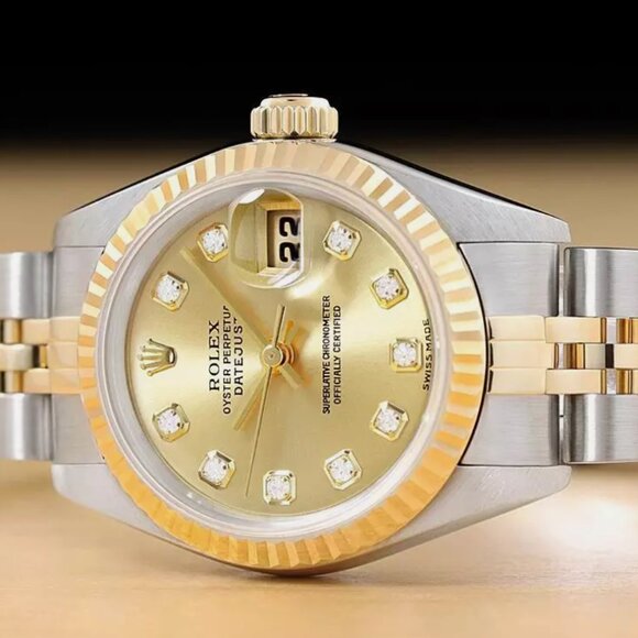 Rolex Accessories - ROLEX 18KT LADIES DATEJUST FACTORY DIAMOND DIAL 18K WATCH